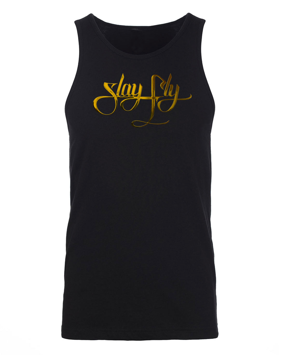 Black Muscle Tank SLAYFLY Gold Foil Print