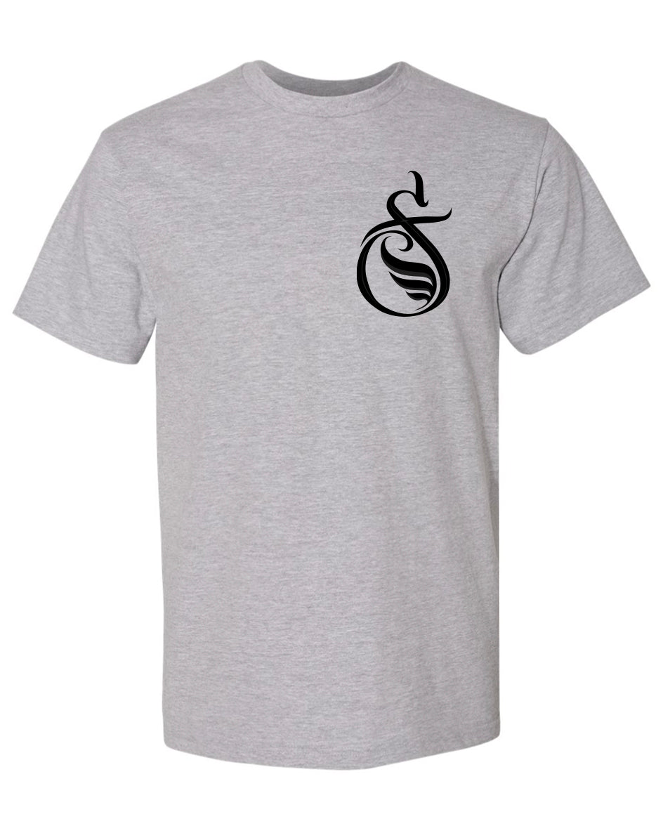 Grey T-Shirt SlayFly Emblem Black Print