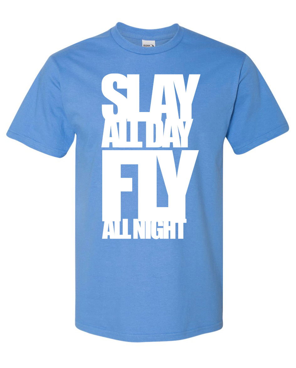 Columbia Blue T-Shirt SADFAN White Print
