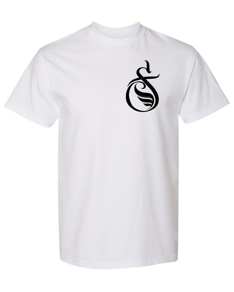 White T-Shirt SlayFly3 Black Print